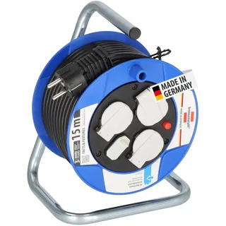 Brennenstuhl Garant Kompakt Kabeltrommel mit USB-Ladefunktion 15m H05VV-F3G1,5