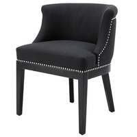 Casa Padrino Luxus Esszimmerstuhl Schwarz 59 x 56 x