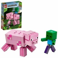 LEGO 21157 Minecraft BigFig Schwein mit Baby-Zombie, neues versiegeltes Set