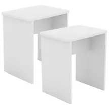 VCM Mid.you Hocker, Weiß, rechteckig, 40x45x30 cm Stauraum, Wohnzimmer, Hocker, Sitzhocker