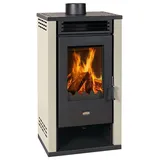 Holzofen Kamin Kaminöfen BImSchV2 8,1kw. A+ Prity K2GT Elfenbein - Beige