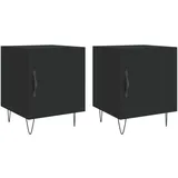 vidaXL Nachtschrank 2 Stk. 40 x 40 x 50 cm Schwarz