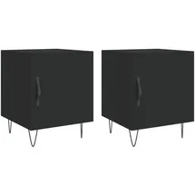 vidaXL Nachtschrank 2 Stk. 40 x 40 x 50 cm Schwarz
