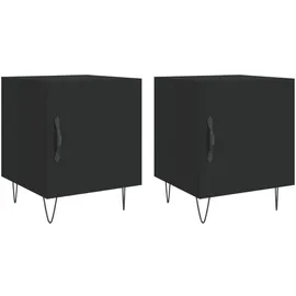 vidaXL Nachtschrank 2 Stk. 40 x 40 x 50 cm Schwarz