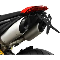 YUASA ZIEGER Kennzeichenhalter X-Line Kennzeichenhalter kompatibel mit Ducati Hypermotard 950 schwarz