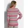 GOLDNER Rundhalspullover mit Ringel-Muster Pink 50