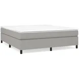 vidaXL Boxspringbett mit Matratze Hellgrau 180x200 cm Stoff