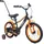 SUN BABY Tracker Bike Kinderfahrrad Jungen Fahrrad Stützräder Schubstange 16 Zoll neon orange - Orange/Schwarz