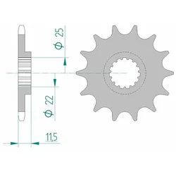 AFAM Standard-Stahlkettenrad 73303 - 520