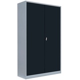 LÜLLMANN Stahlschrank 530378 anthrazit, lichtgrau 120,0 x 42,2 x 195,0 cm, aufgebaut