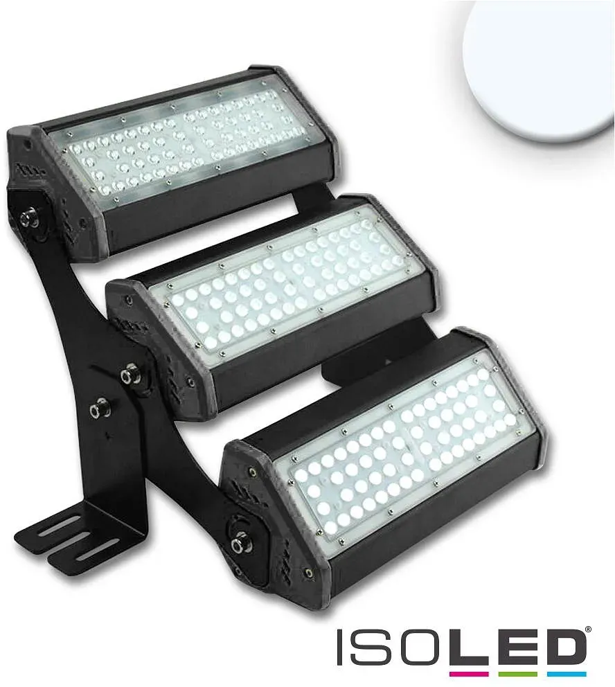 ISOLED LED Fluter/Hallenleuchte LN 3x 50W 30°*70°, asymmetrisch, IP65, 1-10V dimmbar, arretierbar, 5700K 19500lm ISO-113751