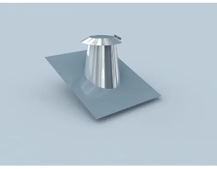 Bertrams Polyline LAS Dacheindichtungsflansch 42DE30VA60 für Dachschrägen von 15-30°, DN 60/100, Edelstahl