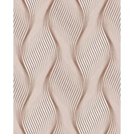 EDEM Streifen Tapete 0,53 m x 10 m 5,33 m2 Beige-Braun-Weiß 85030BR33