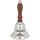 Nklaus 13cm Tischglocke Messing Silber graviert Captain's Bell Handglocke Serviceglocke 14628