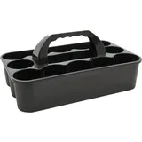 Cawila Flaschenkorb für 12 Flaschen, robuster Flaschenträger, Halter für Trinkflaschen schwarz One Size