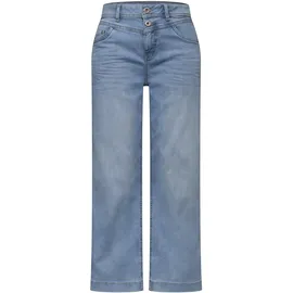 STREET ONE High Waist Wide Leg Jeans, im Loose Fit light Blue wash, 34 - 34W / 26L