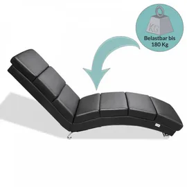 CASARIA Relaxliege London Kunstleder 0 x 0 x 0 cm Schwarz mit Liegeposition