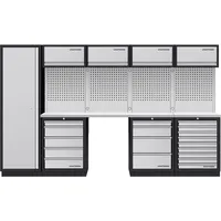 Kraftwerk Mobilio 5er Kombi, Hochschrank, 4/5/9 Schubladen, Edelstahl