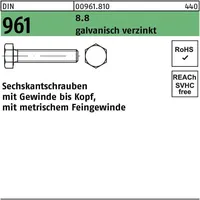 Industrial Quality Supplies DIN 961/ISO 8676 Sechskantschraube Feingewinde VG