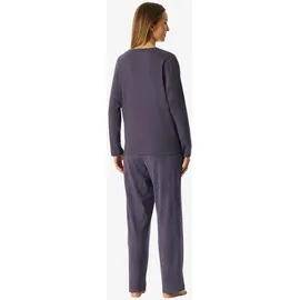 SCHIESSER Pyjama Selected Premium Warming Blau L