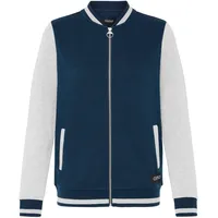 Oxmo Sweatjacke OXMO "Trainingsjacke OXOnana", Damen, Gr. XS, blau (insignia blau), Obermaterial: 80% Polyester PES. 20% Baumwolle CO., Sweatjacken Sweatjacke