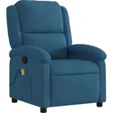 vidaXL Massagesessel Blau Samt