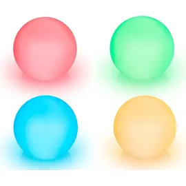 meine wunschleuchte 2er Set LED Solarkugeln mit RGB Farbwechsel & Erdspieß Gartenkugeln, Ø 30cm