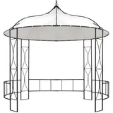 vidaXL Pavillon Ø 3 x 2,9 m weiß