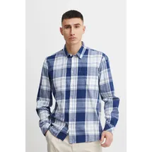!Solid Langarmhemd Blau M