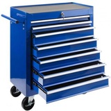 Arebos Werkzeugwagen Rollwagen Werkzeugkiste Toolbox 7 Fächer