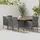 vidaXL Garten-Essgruppe 9-tlg. Grau