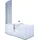 SeniorBad Seniorendusche und Badewanne mit Tür S12D-TH-R Dusche 85x170cm - Weiß