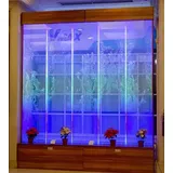 JVmoebel Zimmerbrunnen mit Wasserblasen LED Wasserwand Wasser Wand Beleuchtete Transparent, Made in Europa weiß