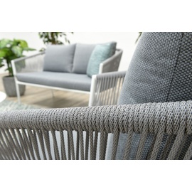 Garden Impressions FLEURIE Rope Alu Lounge Set Gartenmöbel Sitzgruppe weiss