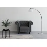 dorel home Chesterfield-Sessel »Felix«, mit Rückenlehne 3-fach verstellbar, Beine Massivholz, Sitzhöhe 46 cm