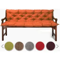sunnypillow Bankauflage 140 x 40 x 40 cm orange 2-tlg.