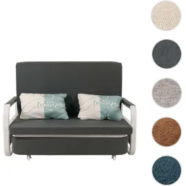 Mendler Schlafcouch Stoff 2-Sitzer Dunkelgrau