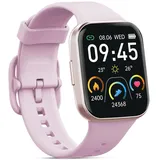 Smartwatch Damen, Fitnessuhr Damen mit 1,69" HD Farbdisplay, 25 Sportmodi Fitness Tracker Uhr mit Pulsmesser Schlafmonitor, IP68 Wasserdicht Sportuhr Damen mit Schrittzähler Stoppuhr (Sakura rosa)