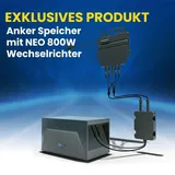 SOLAR-HOOK etm Anker SOLIX Solarbank E1600 Solarspeicher 1600Wh mit Growatt NEO-800M-X Wechselrichter WIFI und Anschlusskabel