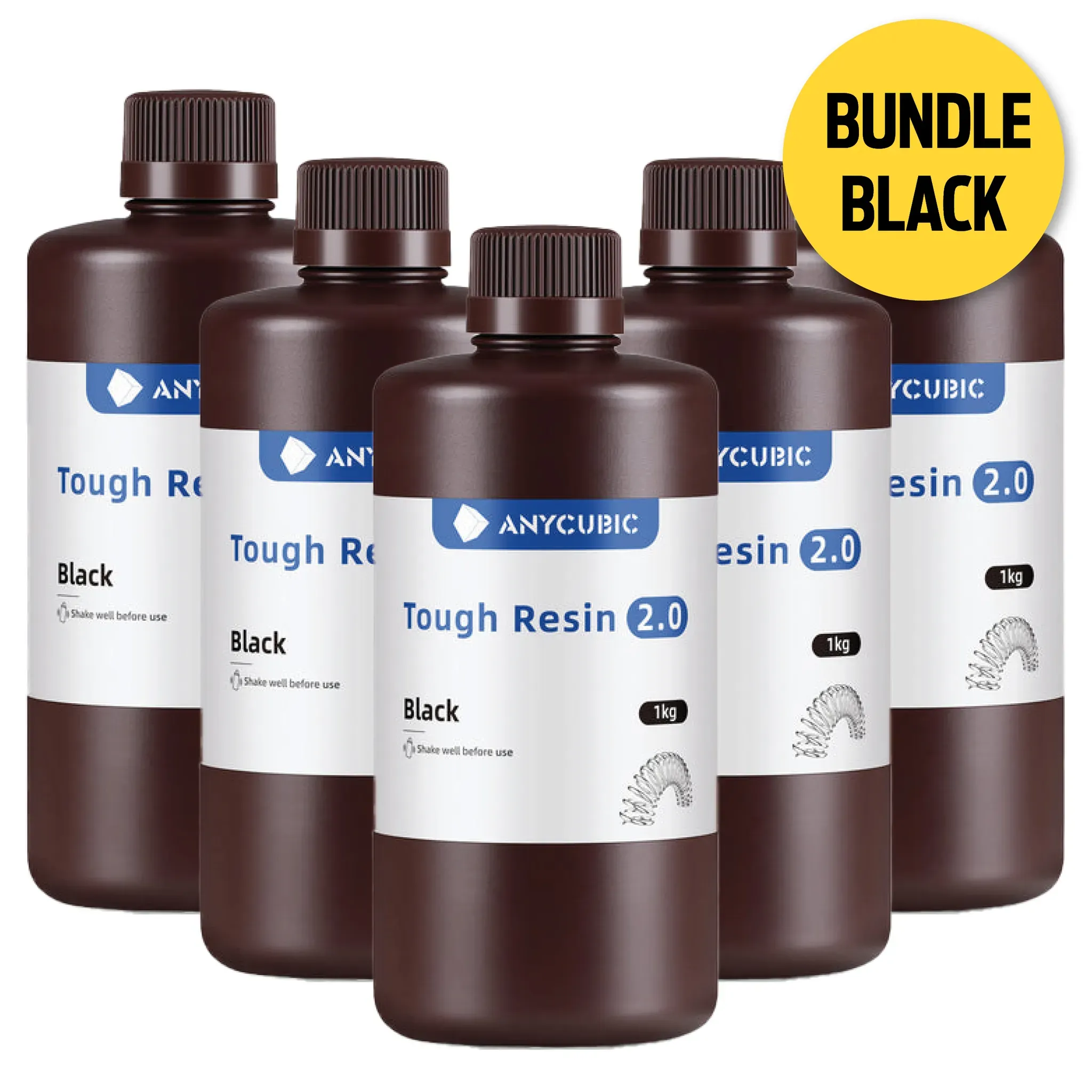 Anycubic Tough Resin 2.0 Bundle, Farbe: Weiss, Gewicht: 10 kg