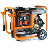 Stromerzeuger KW5500 1-Phasig 5000Watt Diesel Generator Notstromaggregat Orange