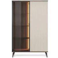 Bettso Vitrine, beige , Maße cm, Wohnzimmer, Wohnwände, Vitrinenschränke
