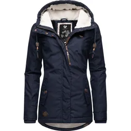Ragwear Winterjacke "Monade", Damen, Gr. XXL (44), blau (marine), Obermaterial: 65% Polyester, 35% Baumwolle. Futter: 100% Polyester.