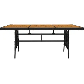 vidaXL 7-tlg. Garten-Essgruppe Poly Rattan Schwarz