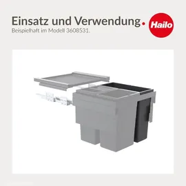 HAILO Einbaumülleimer 18 l Grau