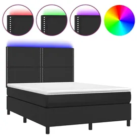 vidaXL Boxspringbett 140 x 200 cm Schwarz