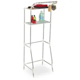 Relaxdays Waschmaschinenregal 179 x 64,5-100 x 50 cm Silber