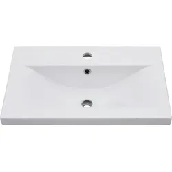 vidaXL Einbauwaschbecken 61x39,5x18,5 cm Keramik Weiß