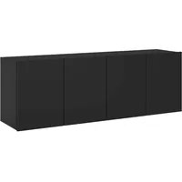 VidaXL TV-Wandschränke 2 Stk. Schwarz 60x30x41 cm