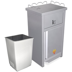 FRICOSMOS XS-Behälter aus rostfreiem Stahl zum Entleeren von Tabletts (Fast-Food)